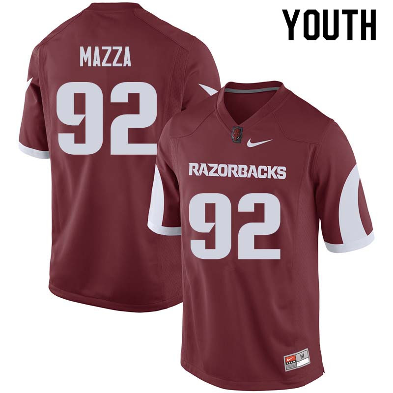 Youth #92 Blake Mazza Arkansas Razorback College Football Jerseys Sale-Cardinal